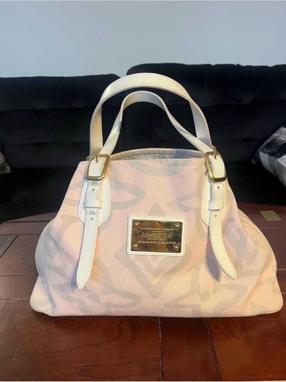 Louis Vuitton Pink Canvas Tahitienne Cabas Pm bag 💯authenticated